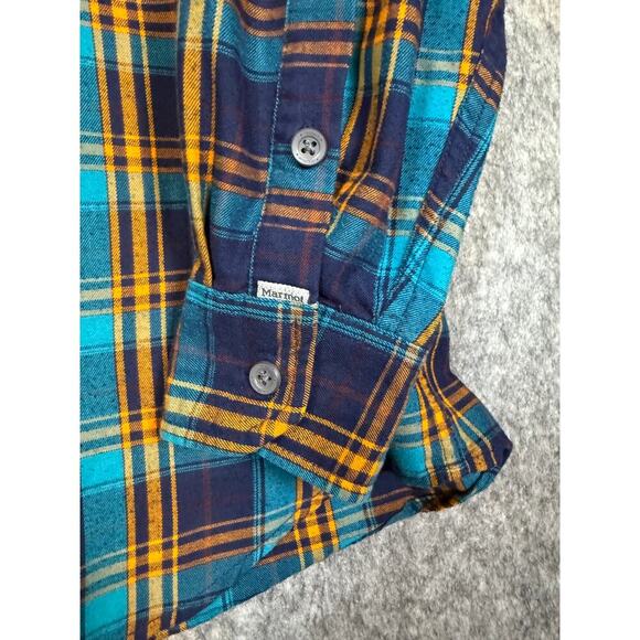 Marmot Womens Multicolor Plaid Long Sleeve Button Down - Medium - Picture 3 of 8